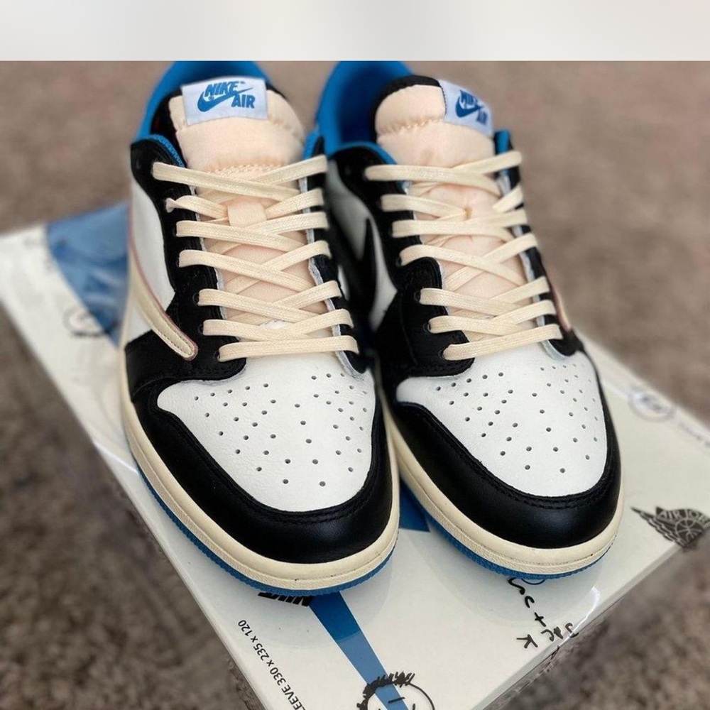 Jordan 1 low Nike travis scott x fragment sneakers